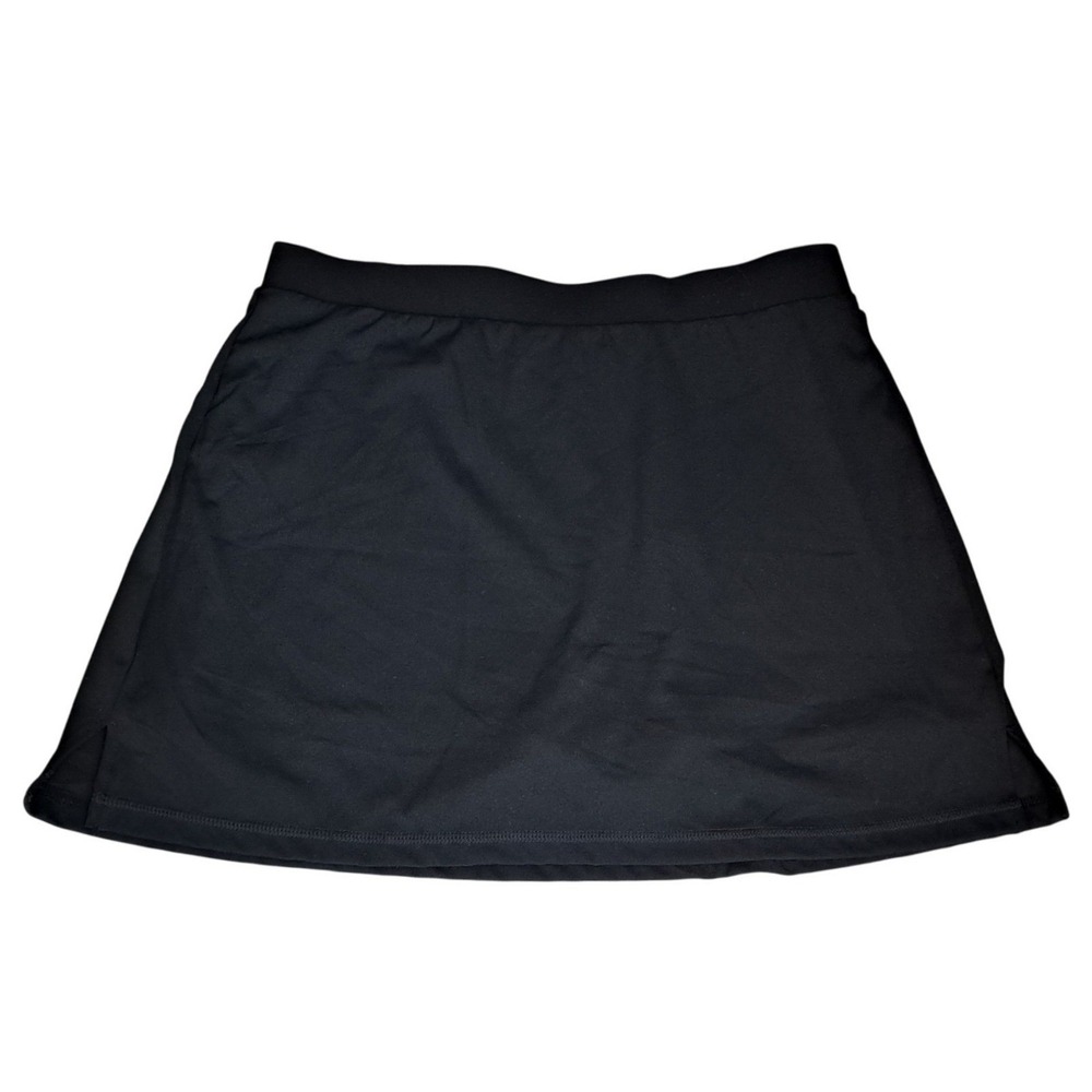 Automet Womens Black Athletic Tennis Golf Skort Built-in Shorts Size L